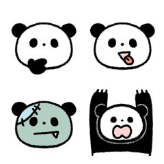 Pandas with various facial expressions