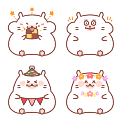 Round and cute hamster emoji