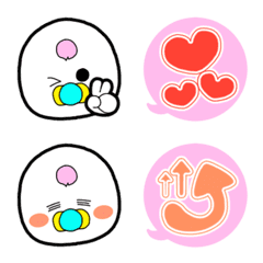 Hagechobin-chan simple and cute emoji