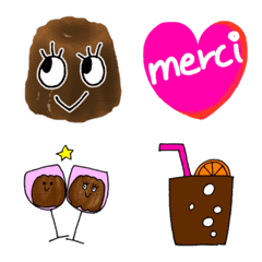 Emoji of French baked sweets canele