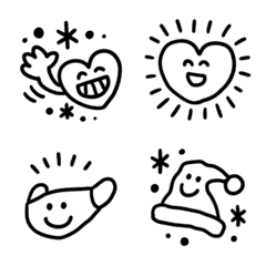 Monochrome winter emoji