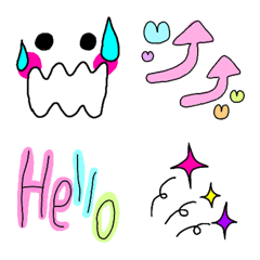 Popopo's various colorful Emoji