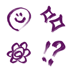 Dynamic bold emoji purple
