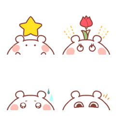 Cute peeking bear emoji
