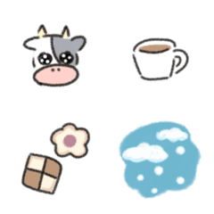 Cow Emoji pastel