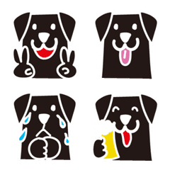 Black Labrador Retriever simple emoji