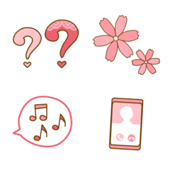 pink emoji cute
