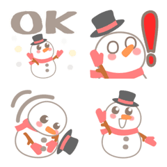 可愛い 雪だるま 会話で使おう Emojilist Lineクリエイターズ絵文字まとめサイト