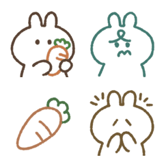 rabbit and carrot emoji simple