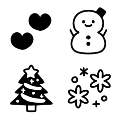 Winter tegaki emoji
