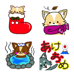 Winter emoji ,Petit kawaii Chihuahua