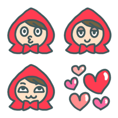 Cheeky face Little Red Riding Hood Emoji