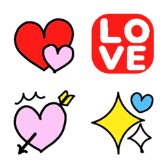 Simple emoji with lots of hearts