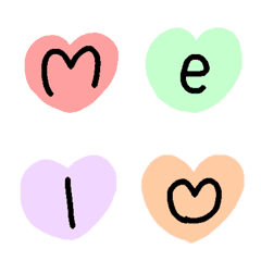 meltymelody colorful heart alphabet
