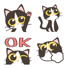 Let's use it ! bicolor cat emoji