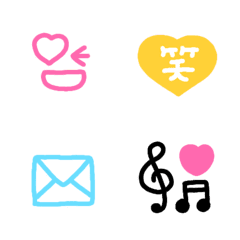 Colorful pop cute emoji