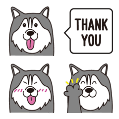 Siberian Husky simple  emoji