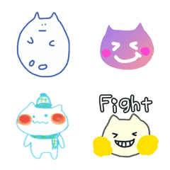 Berbagai emoji kucing