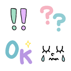 Symbol, OK and face emoji