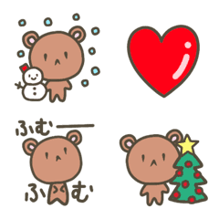 Cute bear winter emoji