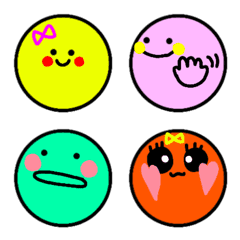 Round cute emoji
