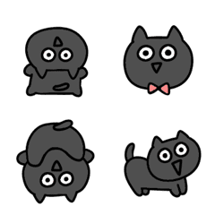 Surreal mini black cat