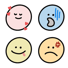 Pastel simple smiley emoji