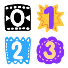 Number pastel colorful emoji 2