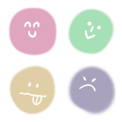 Colorful dull color emoji