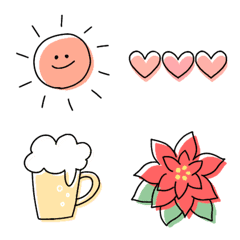 Simple and cute emoji of winter.