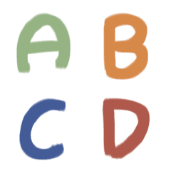 油畫刷英文字母ABC