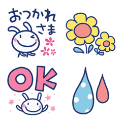 Colorful Almost White Rabbit Emoji
