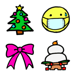 Winter colorful emoji