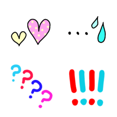 Heart, sweat and symbol emoji 2
