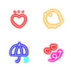 neon  Line Emoji 01