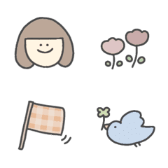 smoky color cute girl emoji