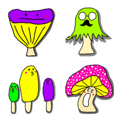 Colorful and unique mushrooms