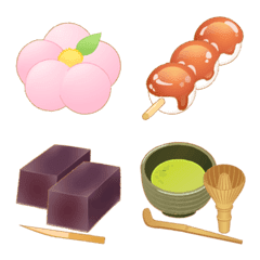 和菓子と抹茶の絵文字