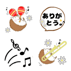 Hedgehog brass band (emoji)