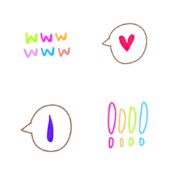 Colorful cute emojis