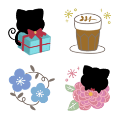 Nordic style Black cat Emoji3