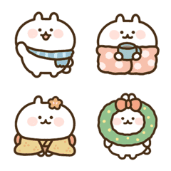 Charming rabbit emoji(winter)
