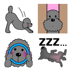 toyphoodle emoji stickers(black)