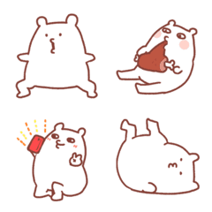Bear emoji in a strange pose