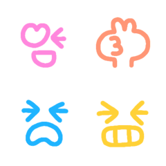 Colorful vivid emoji