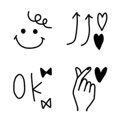 Fashionable monochrome emoji 2