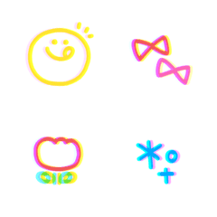 Line Emoji colorful 1