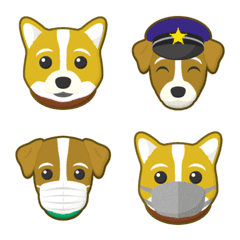 welsh corgi & jack russell terrier emoji