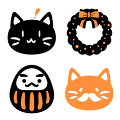 Cute loose cat -Black & Orange-