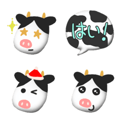 Cow pattern emoji